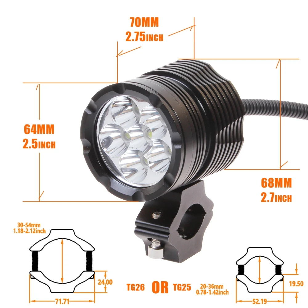 42 M201T motorcycle led headlight