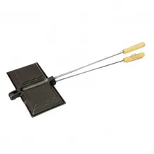 XMT-HOME чугунная выпечка сэндвич хлебные формы кемпинг двойной пироги плесень не покрытие слой 1 шт