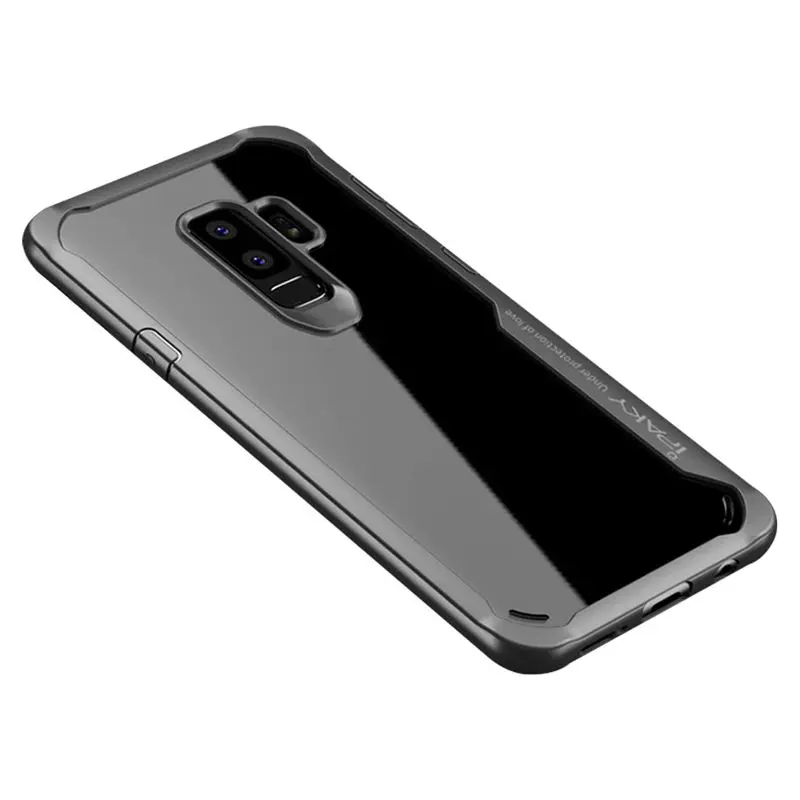 Прозрачный Чехол IPAKY для samsung Galaxy S9 Plus, мягкий чехол из ТПУ+ поликарбоната, защитный противоударный чехол для samsung Galaxy S9 - Цвет: Gray