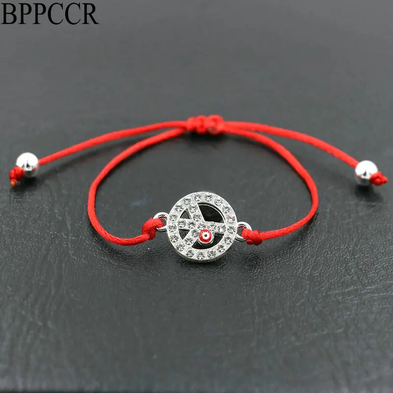 

BPPCCR Circle Anchor Alloy CZ Men Women Bracelets Evil Of Eye Red Rope Strings Thread Braid Charm Lucky Bracelets Mujer Gifts