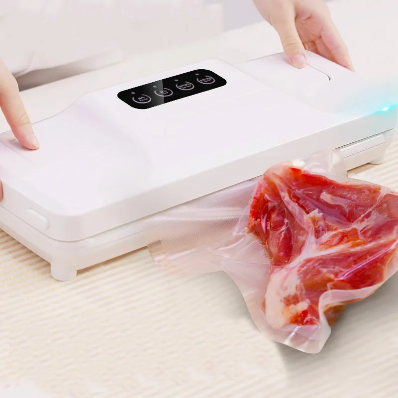 

Automatic Vacuum Sealer Food Storage Fresh Saver Suction Dry Moist Film Packing Sealing Machine Packer 10Pcs Plastic Bags