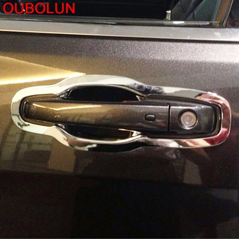 OUBOLUN 8PCS/set Silver Chrome ABS For JEEP Grand Cherokee 2014 2015