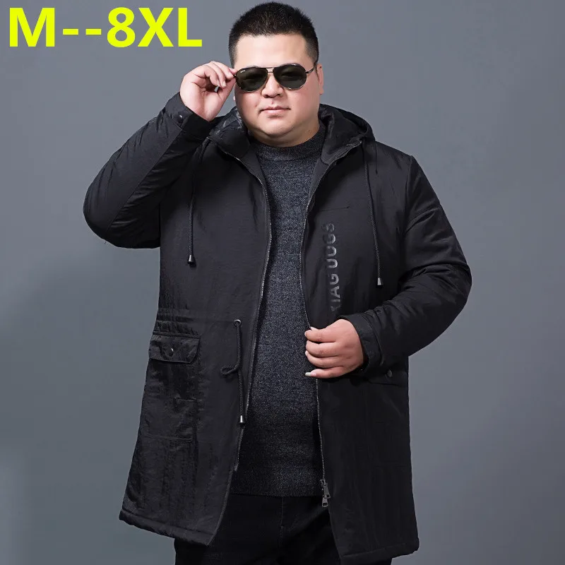 Plus size 10XL 9XL 8XL 6XL 5XL 4XL Winter Jacket Men Hooded Parka Thick