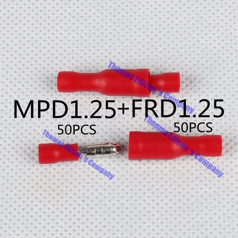 MPD+ FRD 100 ШТ. Форме Пули Женщина Мужчина Изоляционные Совместных Провод Разъем Электрическая Обжимной вывод FRD+ MPD MPD FRD