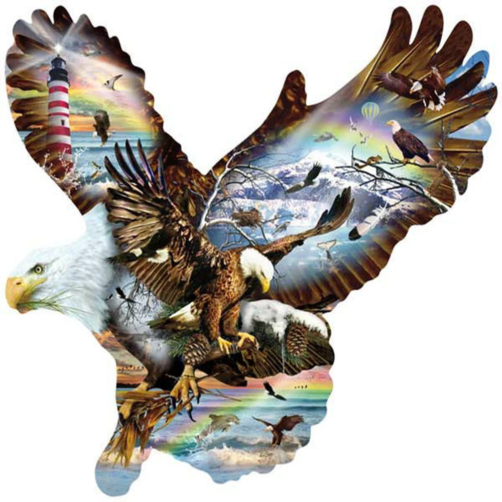 5D Diamond Embroidery eagle DIY Painting Cross Stitch Full Square Mosaic Rhinestone Decor Kit FZ577 | Дом и сад