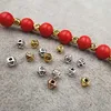 Perles tibétaines argentées et dorées pour fabrication de bijoux, 100 pièces/lot, 3.5mm, breloques métalliques pour bracelets et colliers ► Photo 1/4