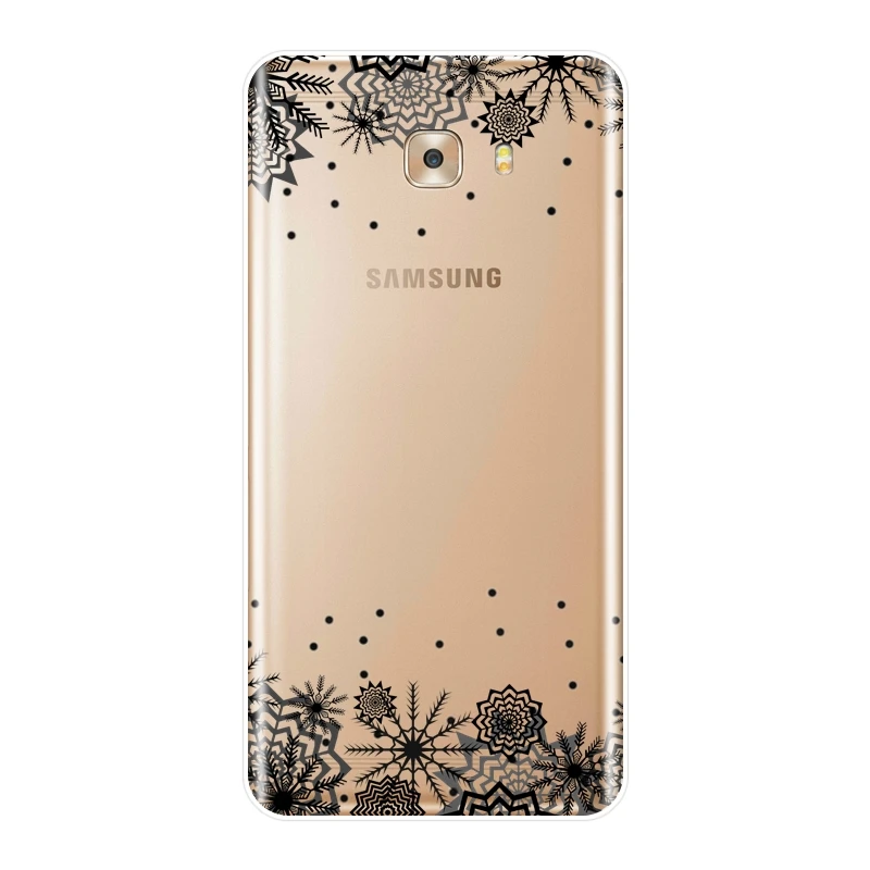 Мягкий чехол для телефона из ТПУ силиконовый Samsung Galaxy C5 C7 C8 эстетический