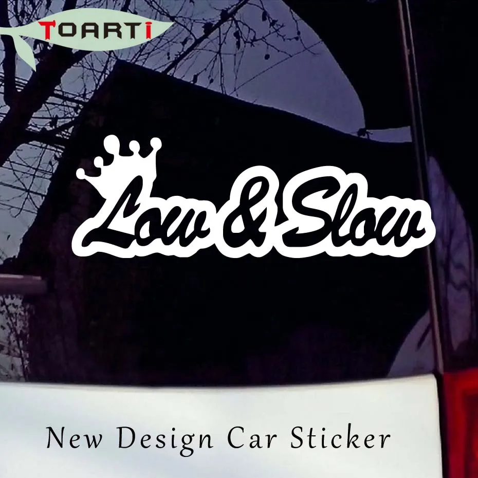 Buy 29*14CM Low And Slow Vinyl Car Sticker Funny Car
