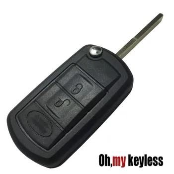 

Flip remote key shell Fit for Land Rover LR3 keyless entry key case for Range Rover Sport Discovery key fob with logo