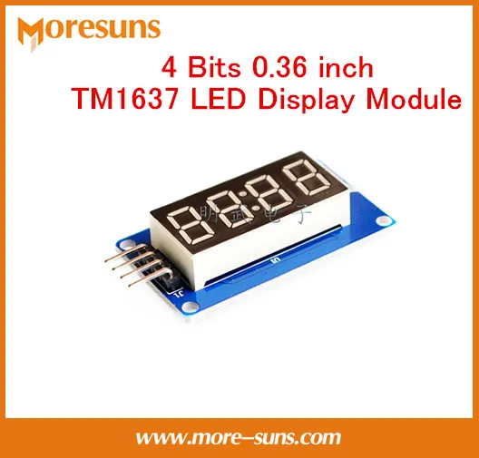 

Fast Free Ship100pcs/lot 4 Bits 0.36 inch Digital Tube LED Display Module With Clock Display TM1637 for Arduino UNO Raspberry Pi