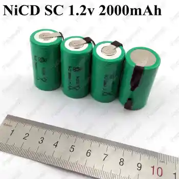 

Promotion GTK 20pcs 1.2v 2000mah nicd rechargeable battery SC 1.2v cell for camera flashlight toy cleaner robot