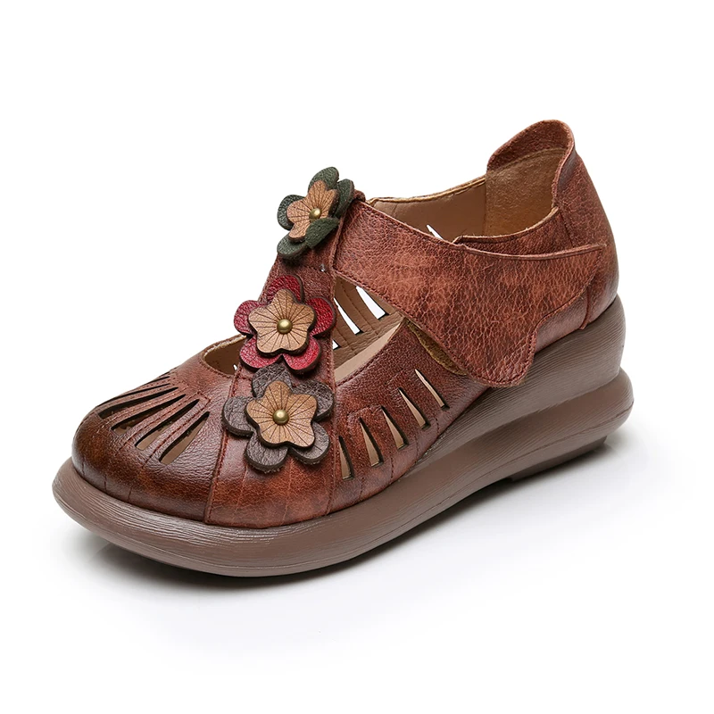 GKTINOO/женские сандалии-гладиаторы; сандалии на танкетке из натуральной кожи; женская повседневная Летняя обувь с мягкой подошвой; женские пляжные сандалии