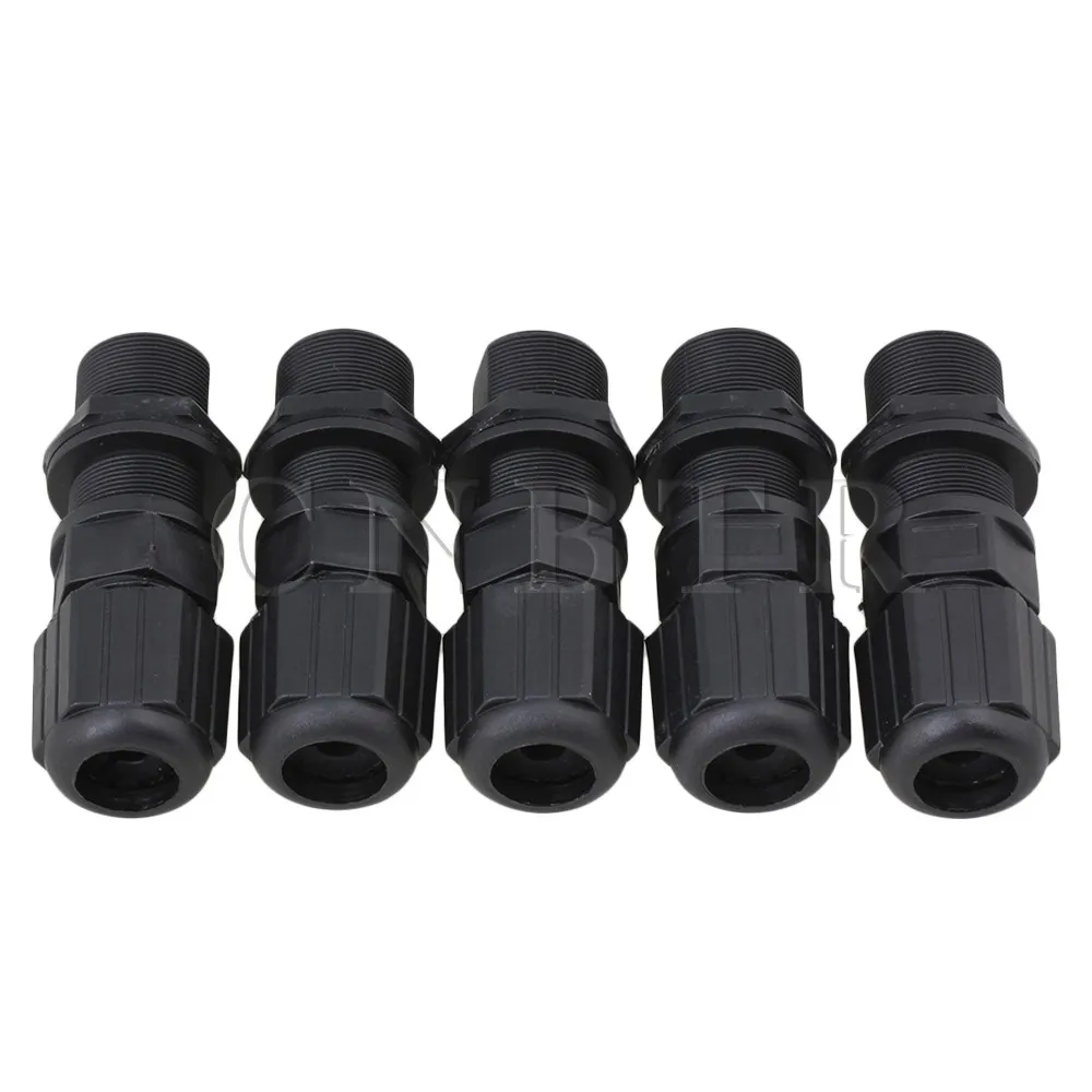 

M20 Ethernet LAN RJ-45 RJ45 Nut AP Waterproof Connector DC 0-24V Set of 5