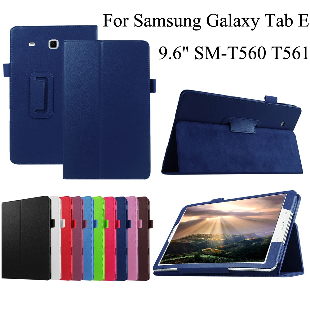 Для Samsung Galaxy Tab E 9 6 чехол T560 T561 SM-T561 искусственная кожа планшет ПК защитный