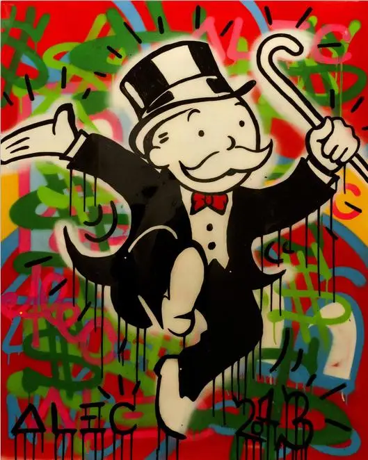 Alec Monopoly лучшие обои настенные художественные картины на холсте плакаты принты Современная Картина Настенная картина для гостиной домашний декор искусство - Цвет: AM009