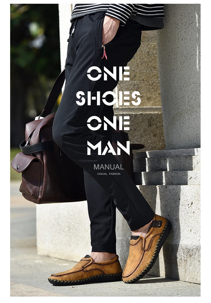 Для мужчин повседневная обувь кожаная обувь ручной работы Для мужчин мягкие дышащие мокасины-лодочки Туфли без каблуков обувь для вождения, мужская резиновая подошва обувь