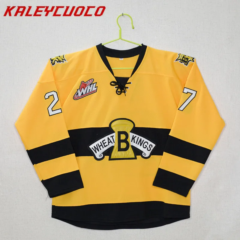 

Brandon Wheat Kings #27 ron hextall Stitched Hockey Jersey