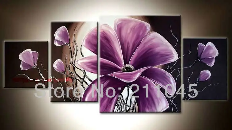 

Artist Handicraft Modern Abstract Large Wall Art Canvas Decor Oil Painting Landscape flower oLo PS_224_1