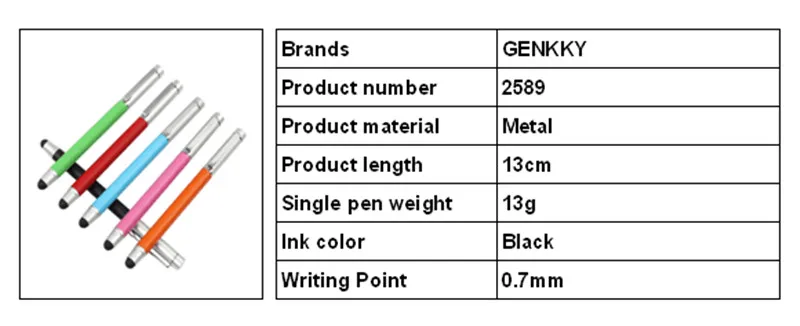 1 шт./лот 2 в 1 стилус сенсорный экран металлическая ручка два цвета дополнительно/емкость ручка для IPhone Ipad samsung