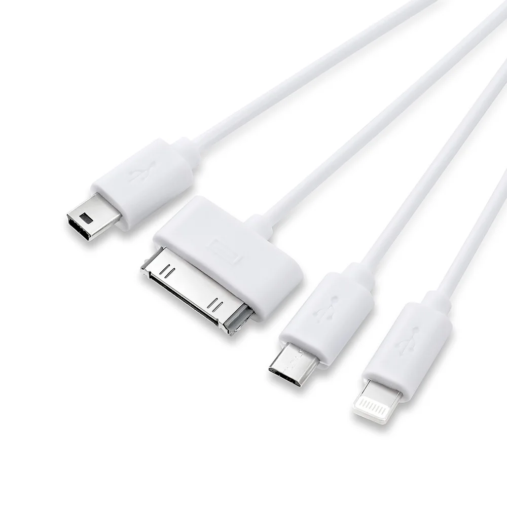 Универсальный 4 в 1 USB кабель для зарядки мобильных телефонов, мульти кабель для зарядки htc, samsung, sony, Xiaomi, huawei, iphone 4, 4s, 5, 5s