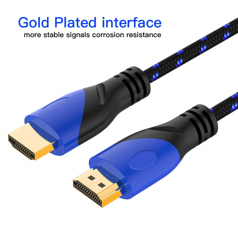 Кабель HDMI с нейлоновой оплеткой 1080P 3D V1.4 Быстрая Скорость 0,5 м 1 м 1,8 м 3 м 5 м 10 м 15 м HDMI код для проектора PS4 HDTV