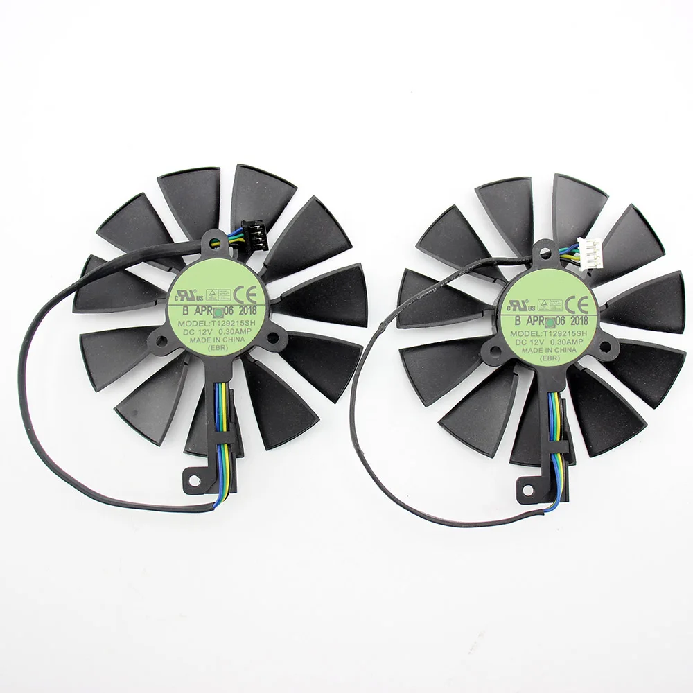 Кулер для карт 87 мм T129215SH кулер видеокарт ASUS GeForce RTX2080 RTX2060 4pin RTX 2060 2070