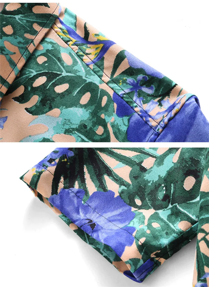 Летние мужские рубашки с цветочным принтом модная печатная версия Повседневная гавайская рубашка мужская брендовая одежда плюс размер 5XL 6XL 7XL