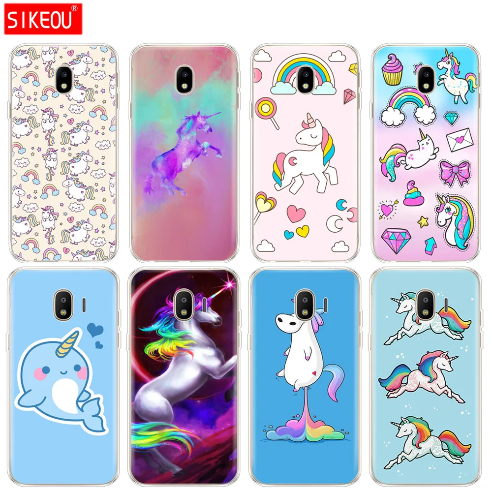 

silicone cover phone case for Samsung Galaxy J3 J5 J7 2017 J330 J530 J730 PRO j2 2018 unicorn horse