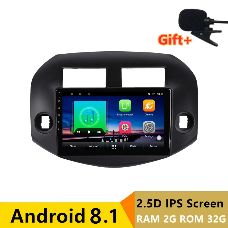 10\ 2+32g 2.5D IPS Android 8.1 Car DVD Multimedia Player GPS For Toyota RAV4 2007-2010 2011 2012 audio radio stereo navigation