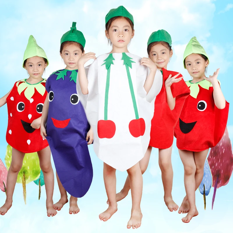 

Fruits Vegetables Costumes Children Kids Clothes Cosplay Masquerade Performances Party Activities Show wedding decoration