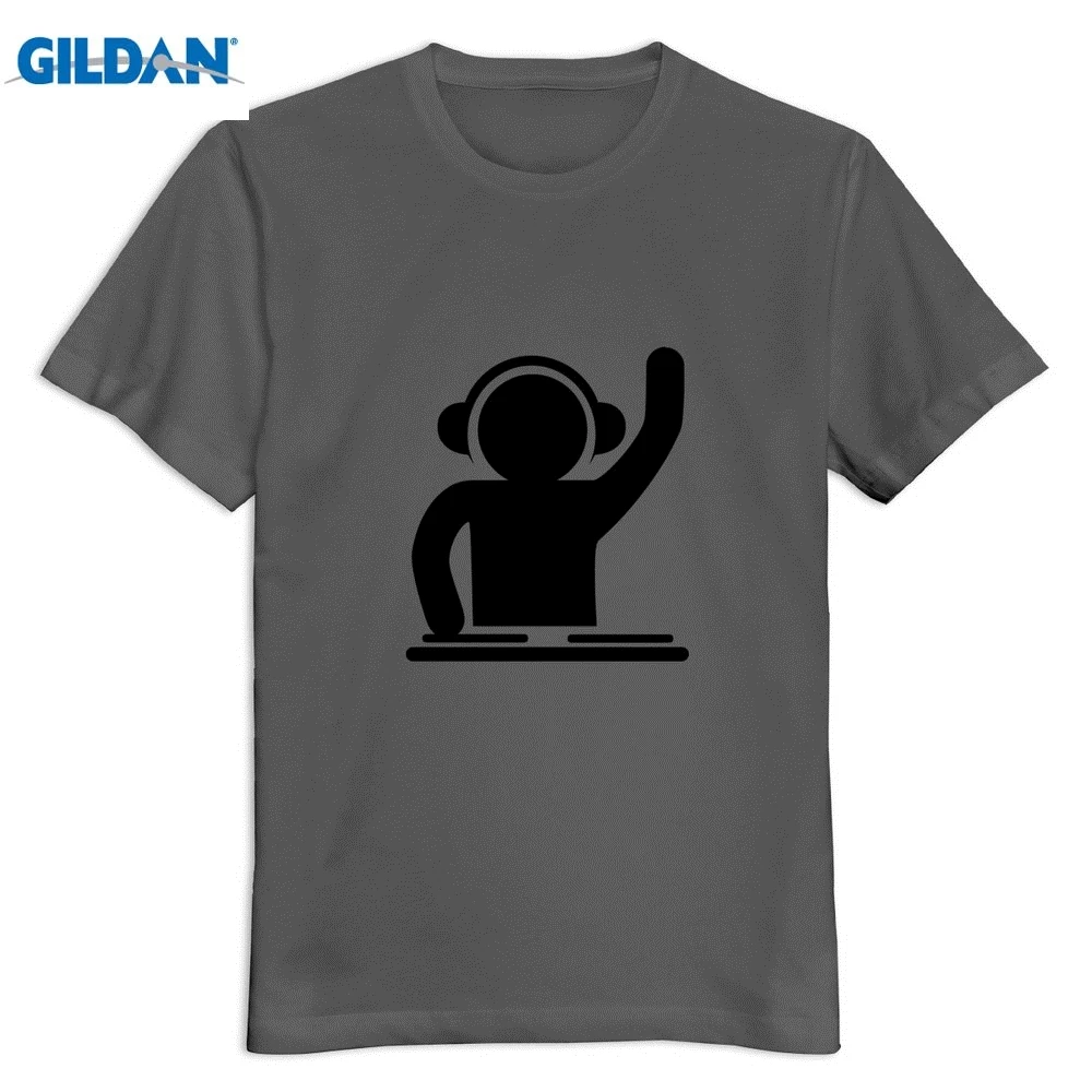 GILDAN Men DJ turntable music dance techno club headphone vinyl record Men's t-shirt Latest Customized boy tshirt