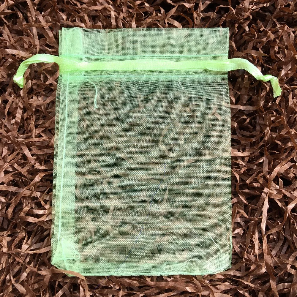

100 Pcs 9*12cm Green Gift Organza Bags Wedding Favor Candy Pouches Home Party Decoration Crafts Pack Festive