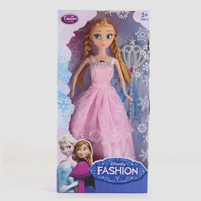 Disney 30 CM Snow Queen Elsa Stuffed Plush Doll Anna Princess New Frozen Baby Girls Dolls Toys Stuffed Kids Carttoon Toys Gift