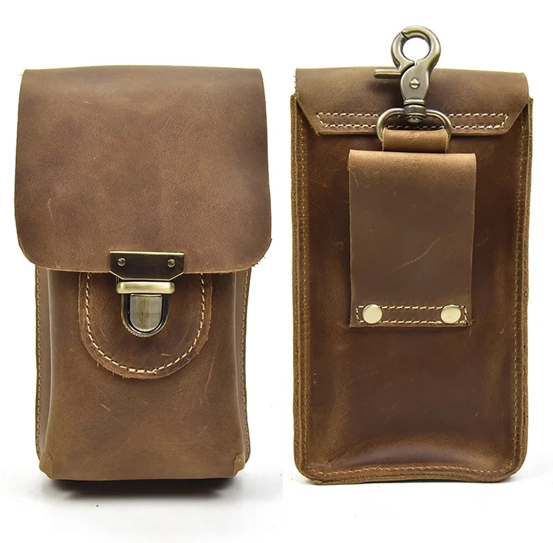 Высокое качество модная Натуральная кожа маленькая летняя сумка крючок поясная сумка портсигар 6 "чехол для телефона поясная сумка