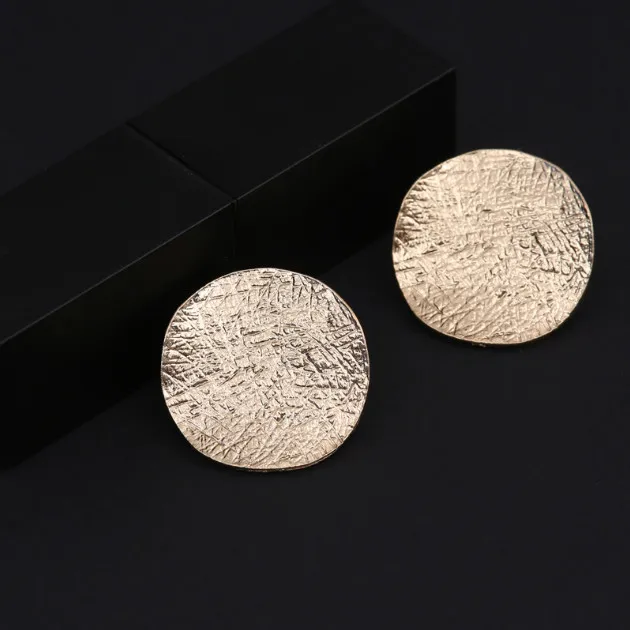 

COWNINW New fashion exaggerate web celebrity round ear clip pop simple girl accessories jewelry clip earrings gift