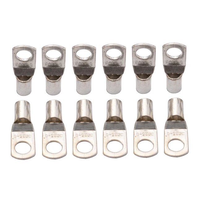 5PCS Battery Copper Crimp Terminals Cable Lug Eyelet Wire Ring Connector  6MM² - 95MM² Wire Connector Terminals Terminator