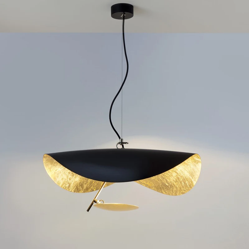 Современная оригинальная Светодиодная лампа подвесной светильник постсовременная столовая светильник для спальни Ретро черная Золотая