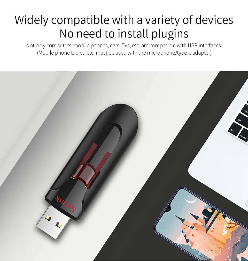 SanDisk CZ600 USB 3,0 Флешка 64 Гб 16 Гб usb Флешка 32 Гб USB флеш-накопитель 128 ГБ Кле usb карта памяти Флешка 3,0 memoria U диск