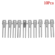 100 шт двойные зубчатые зажимы, металлические шпильки без зубов, аксессуары для волос, серебро 48 мм