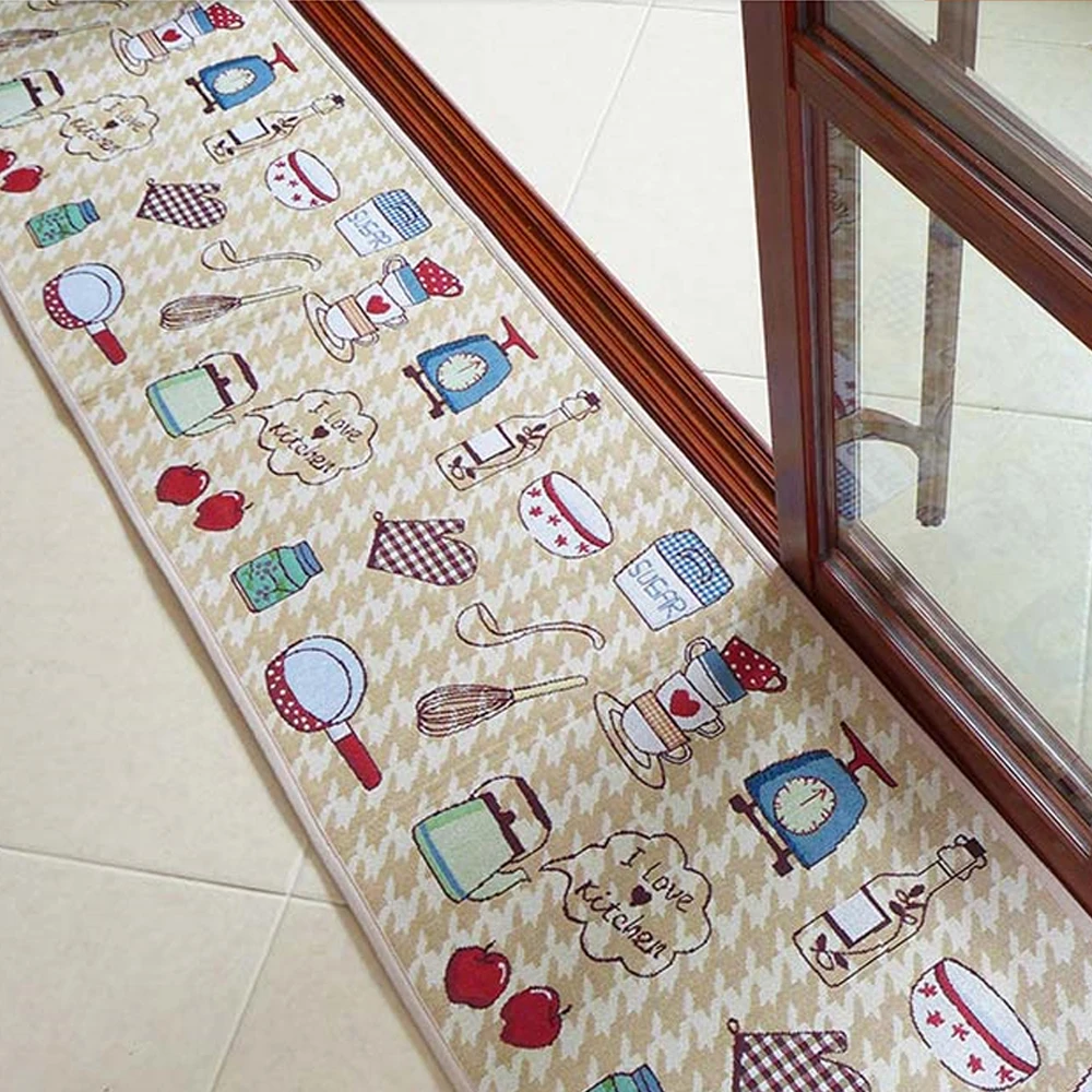 

Yazi Kitchen Front Door Mat Funny Doormats Flower Carpet for Indoor and Outdoor
