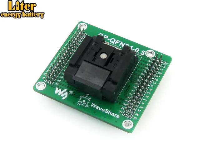 QFN-64BT-0.5-01 с PCB QFN64 MLF64 MLP64 Enplas IC тестовое гнездо адаптера программирования 0,5 мм шаг = GP-QFN64-0.5-B