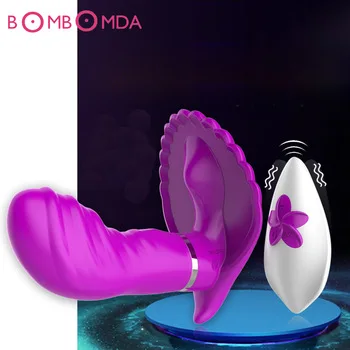 20Mode G-spot Stimulator,USB Rechargeable Wireless Remote Control Swing Vibrator,Dual Vibration Invisible Wearing Shell dildo O3