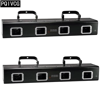 

2 pieces 4 Lens 30W Stage Laser Light 7CH DMX512 Sound Actived Disco Party Effect Lights Green, Red, Violet, Yellow