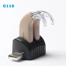 1 Pair Cheap USB Rechargeable Hearing Aid Sound Amplifier For The Elderly Portable BTE Deaf Aids Ear Care Tools
