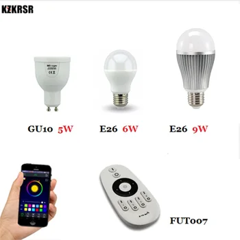 

Milight GU10 5W E27 6W 9W Dual White Wireless Dimmable LED Bulb Lamp AC85-265V Smart Light Control By 2.4G RF Controller