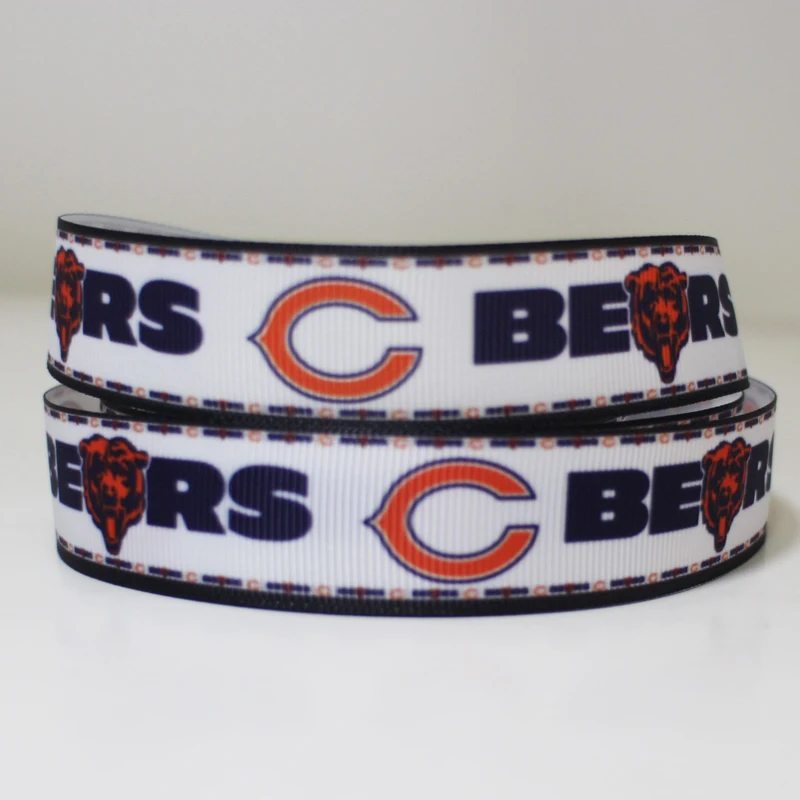 50 ярдов 7/8 &quot1&quot 1 5 &quot2&quot 3 &quot22 мм 25 38 75 футбольная команда печатная grosgrain лента