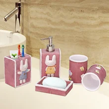 Креативный набор для мытья ванной комнаты из смолы, домашняя пара зубных щеток, чашка для ванной комнаты в отеле, туалетные принадлежности LO881055