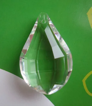 

102 pcs/lot 63mm Clear pear shape lighting beads suncatcher crystal pendant crystal ornament chandelier hanging bead for wedding