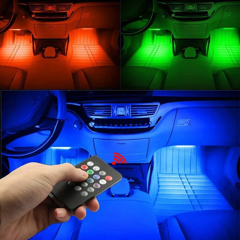 

Exquisitely Designed Durable 4x Led Interior Light 12x 5050 Smd-leds Strip Light Flashlight Light Strip Sid
