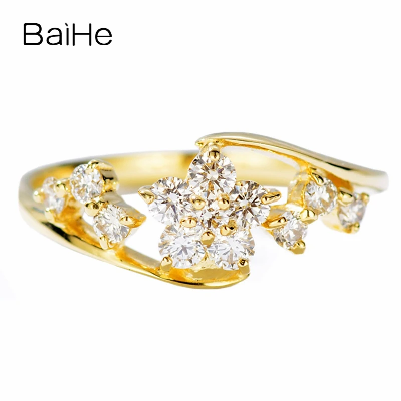 Women 14K Rose Gold Bridal Wedding Band Ring 0.01 Ct Natural Diamonds